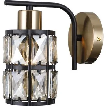 Nástěnné svítidlo ITALUX WL-44236-1-BK-GD Menfi nástěnné svítidlo 1xE27 černá, medová mosaz