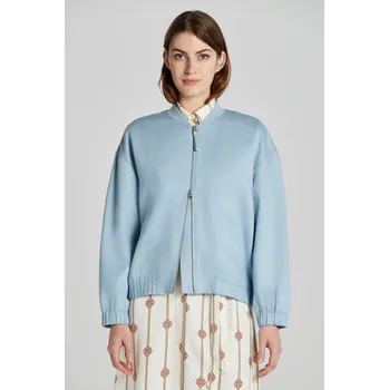 Dámská větrovka BUNDA GANT LINEN BLEND BOMBER JACKET DOVE BLUE