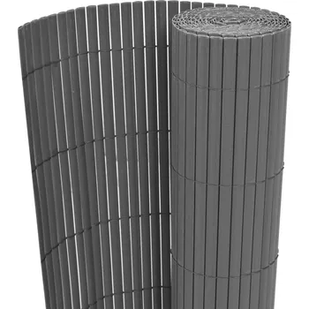 Plot Oboustranný zahradní plot PVC 43641 šedý 150 x 500 cm