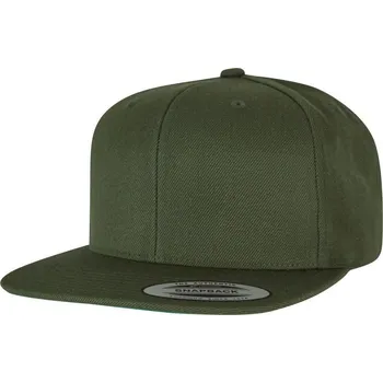 Kšiltovka Čepice kšiltovka Snapback, FLEXFIT Yupoong baseballová, olivově zelená