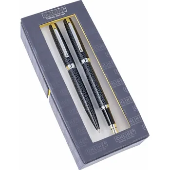 Kuličkové a plnící pero kolekce Eleganza (set) - černá kůže