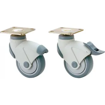 Nábytkové kování Kolečka s duální brzdou, se základnou EX-100P