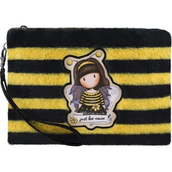 Kosmetické poudro Santoro London na zip, chlupaté - Bee-Loved. Rozměry: 23 x 16 x 2.4cm
