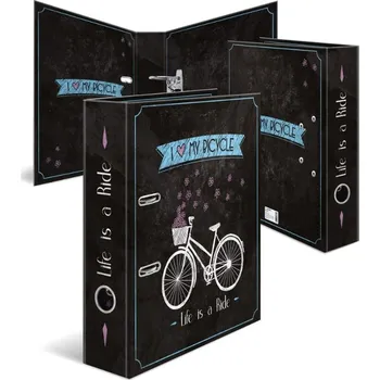 Designový pákový pořadač A4 7cm karton motiv - Život je jízda