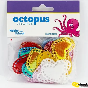 Dekorativní samolepící srdíčka z textilu 4x3 cm, 25 ks