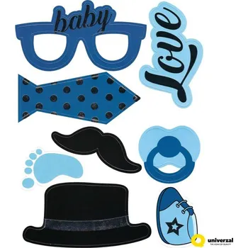 Party dekorace Papírové doplňky pro fotografování pro kluky, 8 ks