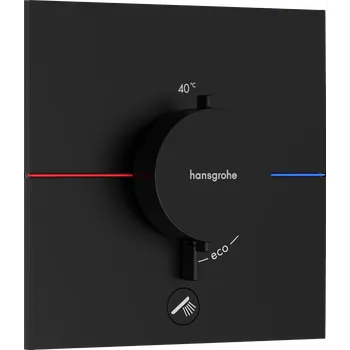 Vodovodní baterie Hansgrohe ShowerSelect Comfort E Termostat pod omítku pro 1 spotřebič a další výtok, matná černá 15575670