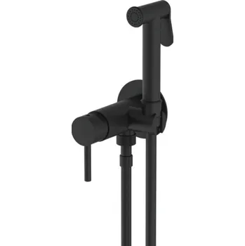 Vodovodní baterie Teorema - Bidetový set s baterií pod omítku, černá matná 19263-BB