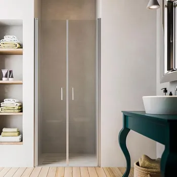 Glass 1989 Soho - Sprchový kout otevíravé dveře nebo kompatibilní s boční stěnou, velikost vaničky 100 cm, profily chromové, čiré sklo, GQG0005T500