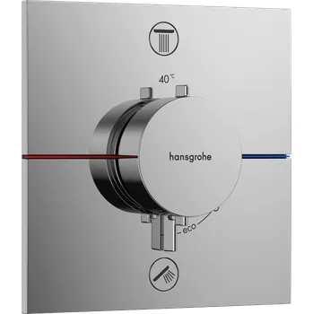 Vodovodní baterie Hansgrohe ShowerSelect Comfort E Termostat pod omítku pro 2 spotřebiče se zabudovanou bezpečnostní kombinací podle EN1717, chrom 15578000