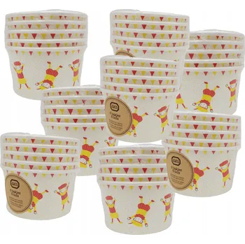 Jednorázové nádobí PAPÍROVÉ KELÍMKY MISKY NA DEZERTY 230ml 40ks