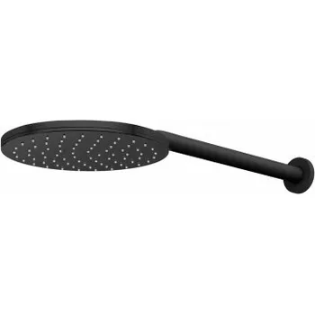 Sprchová hlavice Teorema Select Design KYRT - Hlavová sprcha se sprchovým ramenem, matná černá 15221BB-T01