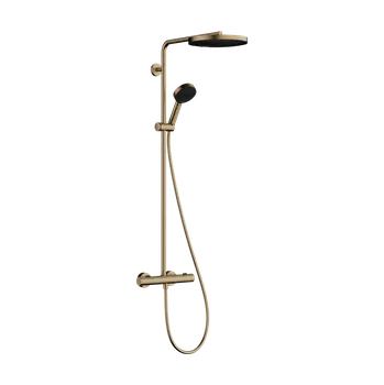 Vodovodní baterie Hansgrohe Pulsify S Puro - Showerpipe 260 1jet s termostatem Ecostat Fine, EcoSmart, s ruční sprchou 3jet, kartáčovaný bronz 24237140