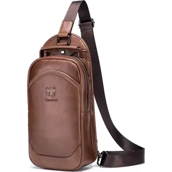 Bullcaptain kožená taška přes rameno Torun Hnědý 5L
