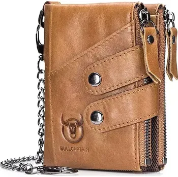 Peněženka Bullcaptain kožená peněženka s řetízkem Thurid Camel