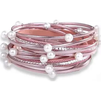 Náramek Metalický náramek na ruku Chubby Růžový