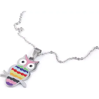 Souprava šperků Náhrdelník z oceli s přívěškem sovičky