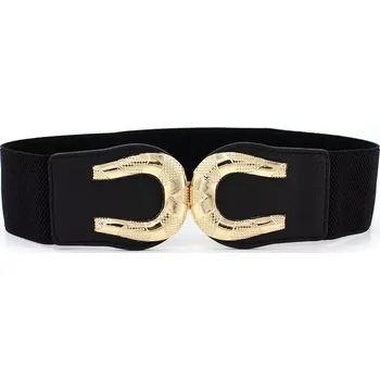 Opasek Dámský elastický pásek na šaty Shoe Černý