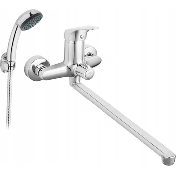 Vodovodní baterie Nástěnná vanová baterie páková FERRO ONE stříbrná