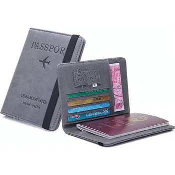 Obal na doklad Baellerry Pouzdro na pas Travel wallet Šedé