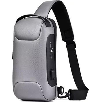Weixier outdoor batoh přes rameno s USB Eliseo Šedý 5L