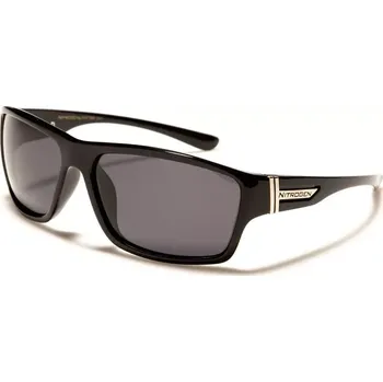 NITROGEN Ovální Pánské polarizační brýle Černé