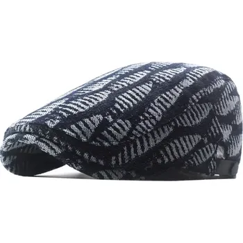 Čepice Pánská plochá bavlněná čepice bekovka Gendel Modrá