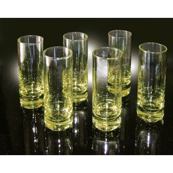 Stojan na víno Odlivky žluté. sada 12 ks