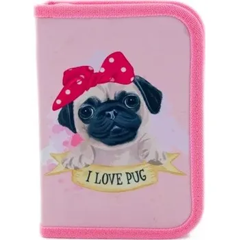 Penál Školní penál PES, dvojitý, vybavený, rozměry: 21.5 x 14.5 x 4 cm