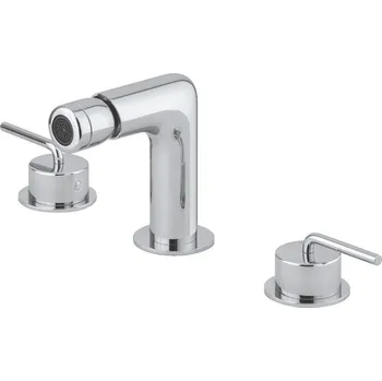 Vodovodní baterie Alpi Allen - Tříotvorová bidetová baterie bez odtokové soupravy, chrom AL98621CR