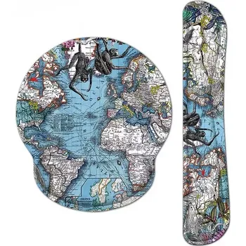 Podložka pod myš Huado Set podložka pod myš a zápěstí Jungle world map