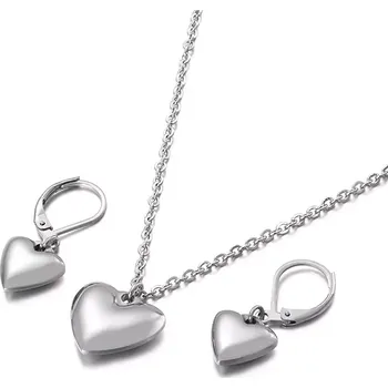 Souprava šperků Souprava šperků z chirurgické oceli Srdce z Lásky Stříbrný