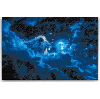 Diamantové malování Diamantové malování - Lev/Leo Velikost: 40x60cm, Rámování: Pouze srolované plátno, Diamanty: Kulaté
