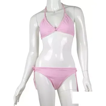 Dámské plavky Růžové bikiny s dvěma tkaničkami