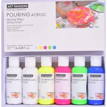 Vodová barva Akrylové barvy 6/1 sada Fluo 6x100ml PMA06100F-1 ART RANGER