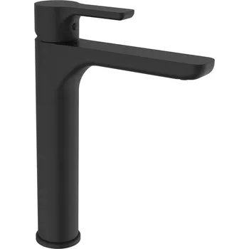 Vodovodní baterie Teorema Goodlife - Umyvadlová baterie vysoká stojánková s Clic-Clac zátkou, matná černá 86370BB