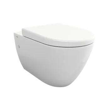 Klozet BOCCHI Venezia - WC závěsné 570x360 mm, rimless + sedátko wrap over Soft Close - SET, bílá lesklá