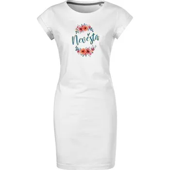 Dámské šaty Bontis Šaty Nevěsta KOUZLO KVĚTIN - Bílá | L