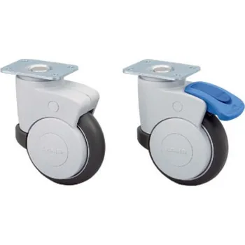 Nábytkové kování Kolečka s duální brzdou, se základnou MX-125P