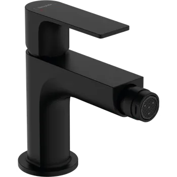 Hansgrohe Rebris E páková bidetová baterie s kovovou odtokovou soupravou s táhlem, matná černá 72213670