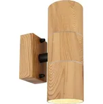 GLOBO 3201-2W STYLE venkovní nástěnné svítidlo 2xGU10 IP44 imitace dřeva, průhledná