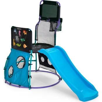 Hra na zahradu Plum Products Ltd. Záhradné multifunkčné centrum so šmykľavkou 6v1