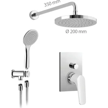 Vodovodní baterie Alpi Sport Plus - Sprchový systém pod omítku, komplet 72RP1863/ABS