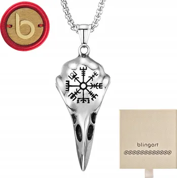 Náhrdelník Náhrdelník s PŘÍVĚSKEM ocel 316L lebka VRÁNY