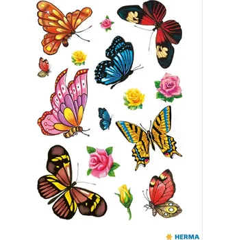Odstranitelné tetování CLASSIC tetování barevné - motýli, Obsah 1 list / 15 tetování