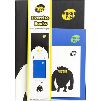 Sešit Sada 3 sešitů – formát A5, A6, A7, černo,modro,bílý