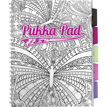 Blok Pukka Pad blok A4 spirálový PER A4 s designem pro vybarvení