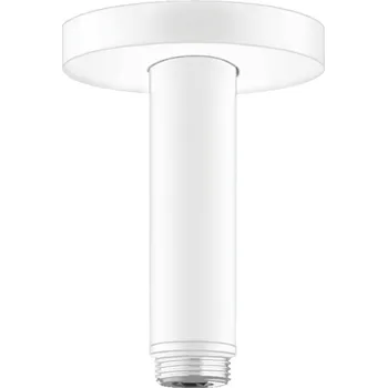 Tyč na sprchový závěs Hansgrohe přívod od stropu S 10 cm, matná bílá 27393700