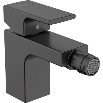 Hansgrohe Vernis Shape Páková bidetová baterie s odtokovou soupravou a táhlem, matná černá 71211670