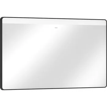 Zrcadlo Hansgrohe Xarita Lite Q - Zrcadlo s horizontálním LED osvětlením 700x1200 mm s nástěnným vypínačem, čierna matná 54960670